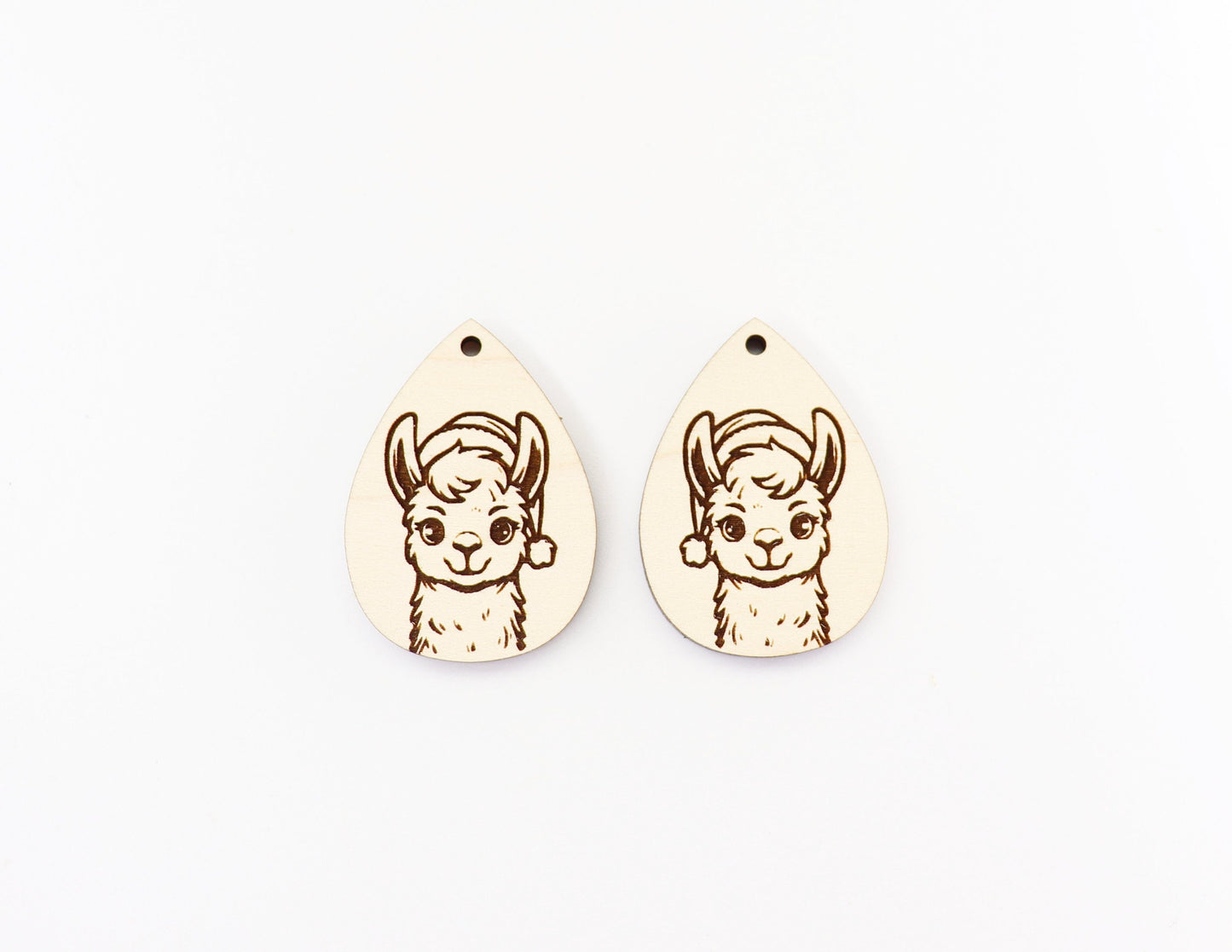 Llama earrings, earring blanks, Christmas blanks