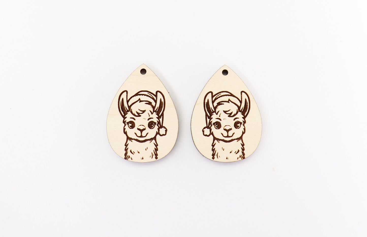 Llama earrings, earring blanks, Christmas blanks