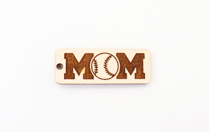 Baseball mom Keychain blanks, mom keychain, wood blanks