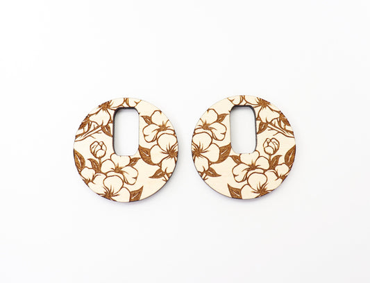 Floral earring blanks, DIY earrings, wood blanks