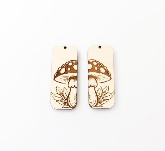 Mushroom bar earrings, DIY earrings, earring blanks