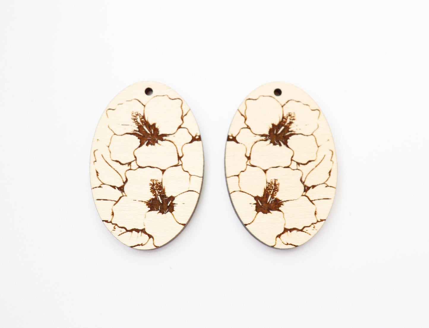 Flower earring blanks, wood blanks