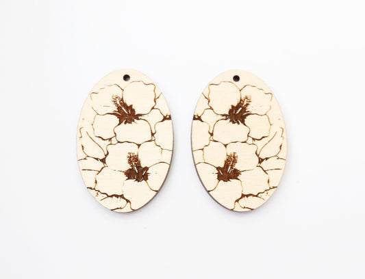 Flower earring blanks, wood blanks