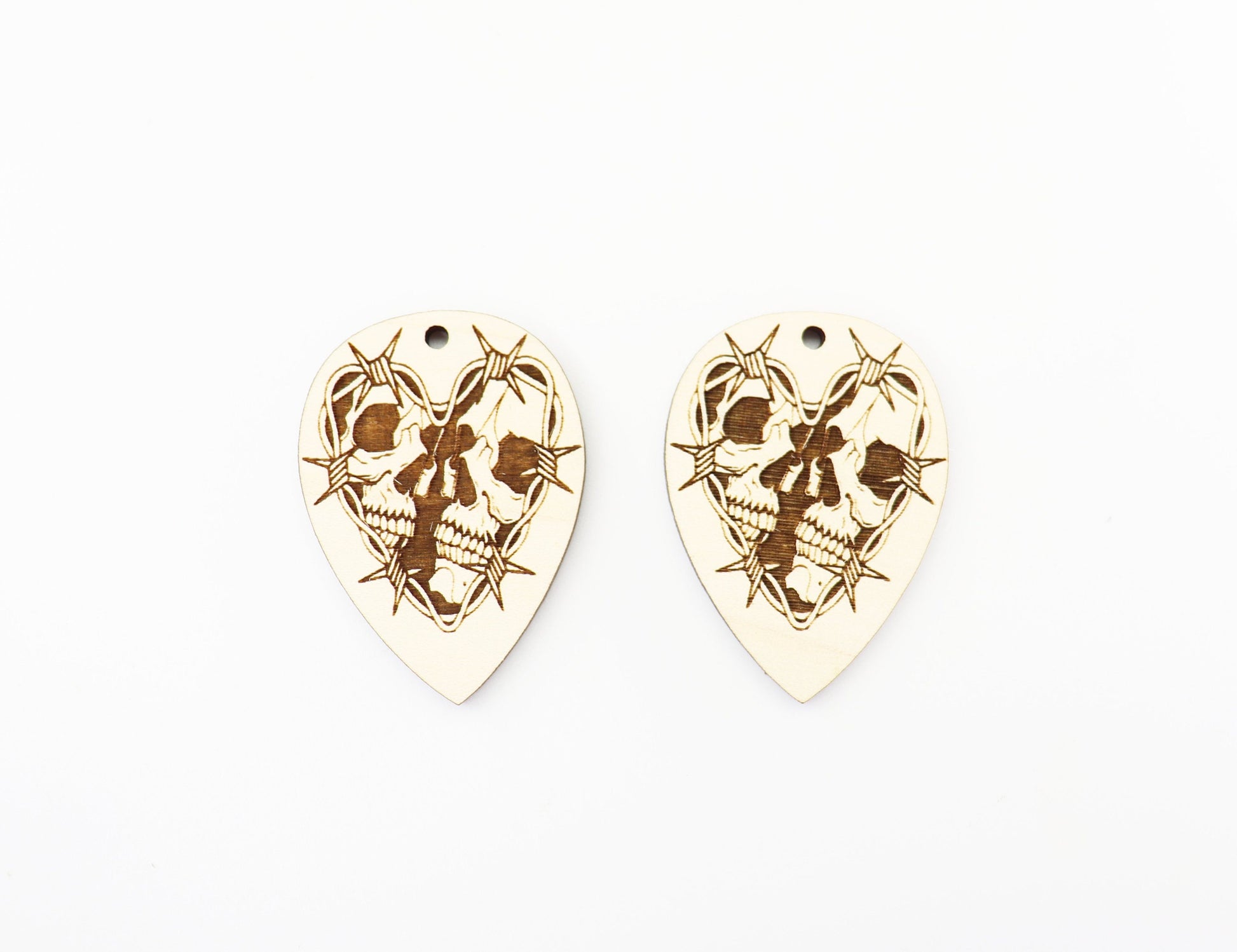 Skull earrings, earring blanks, sold per set