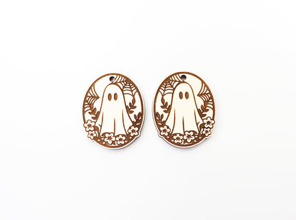 Ghost earring blanks, earring blanks, wood cutouts