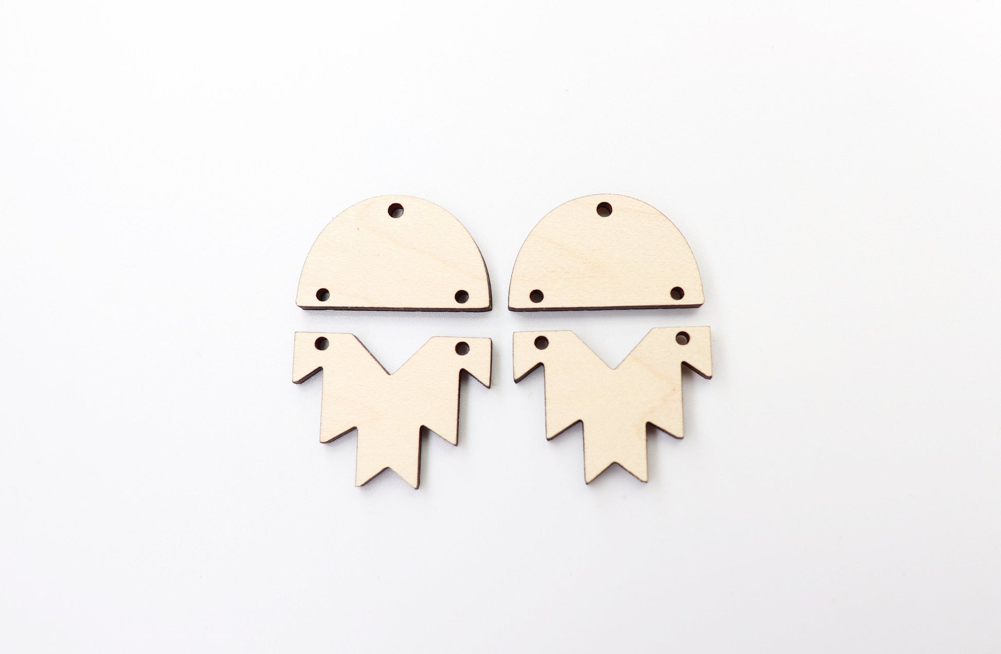 Aztec shaped earrings, earring blanks