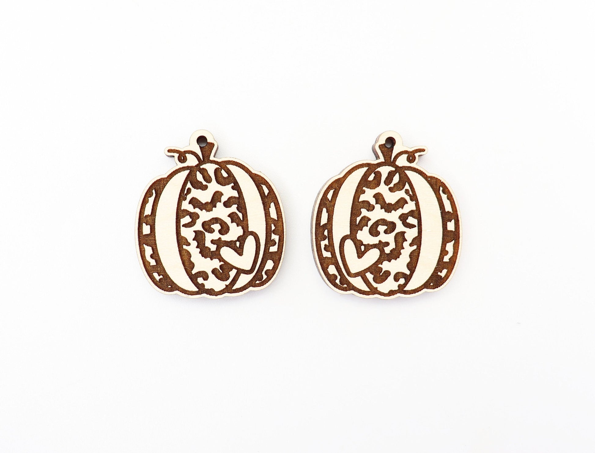 Pumpkin earring blanks, wood earrings, earring blanks