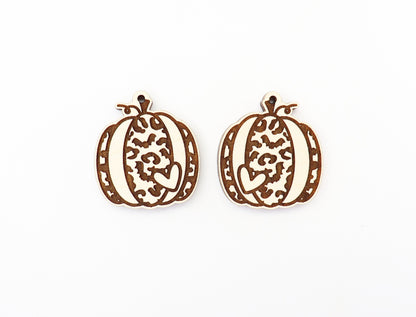 Pumpkin earring blanks, wood earrings, earring blanks