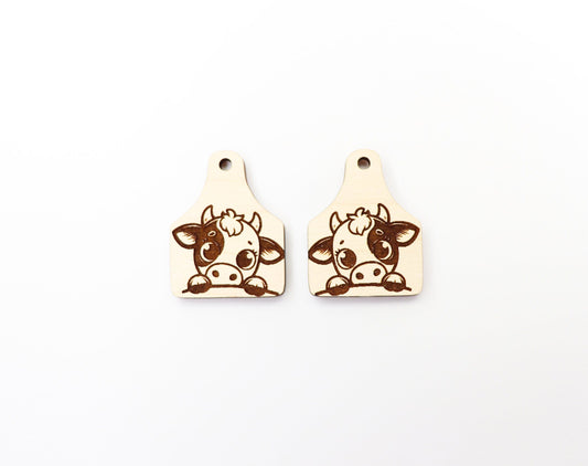 Cow earring blanks, earring blanks