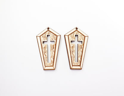 Coffin earrings, earring blanks