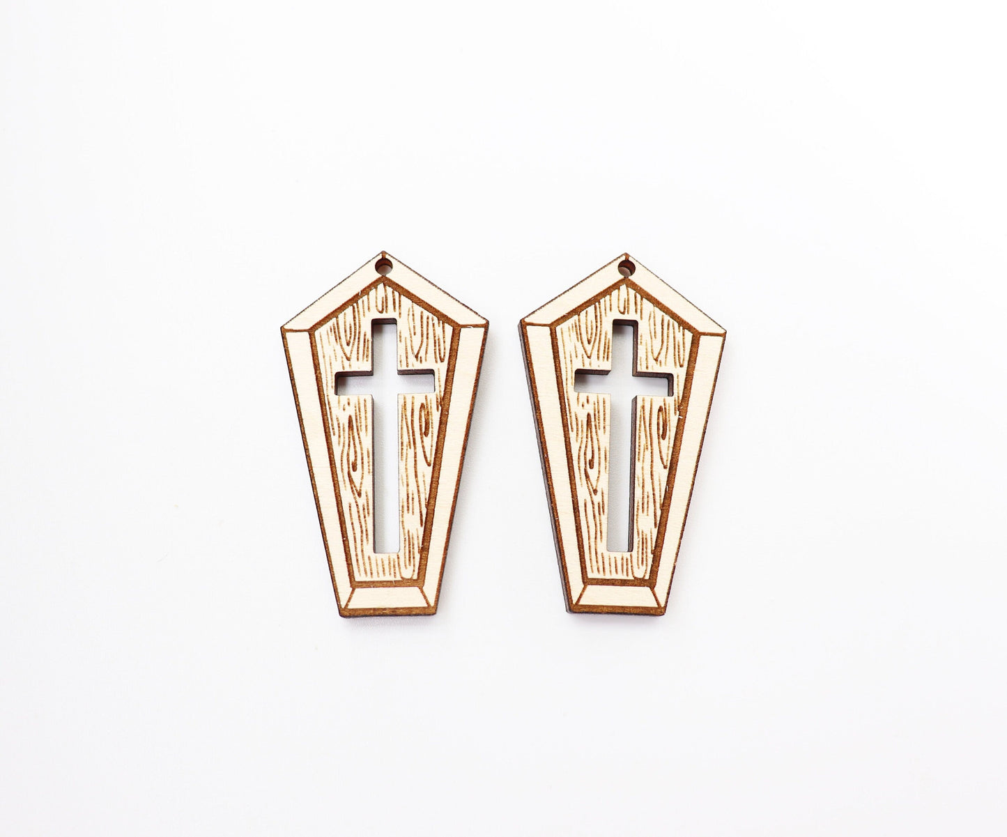 Coffin earrings, earring blanks