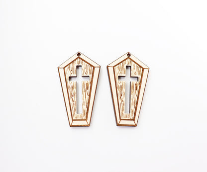 Coffin earrings, earring blanks