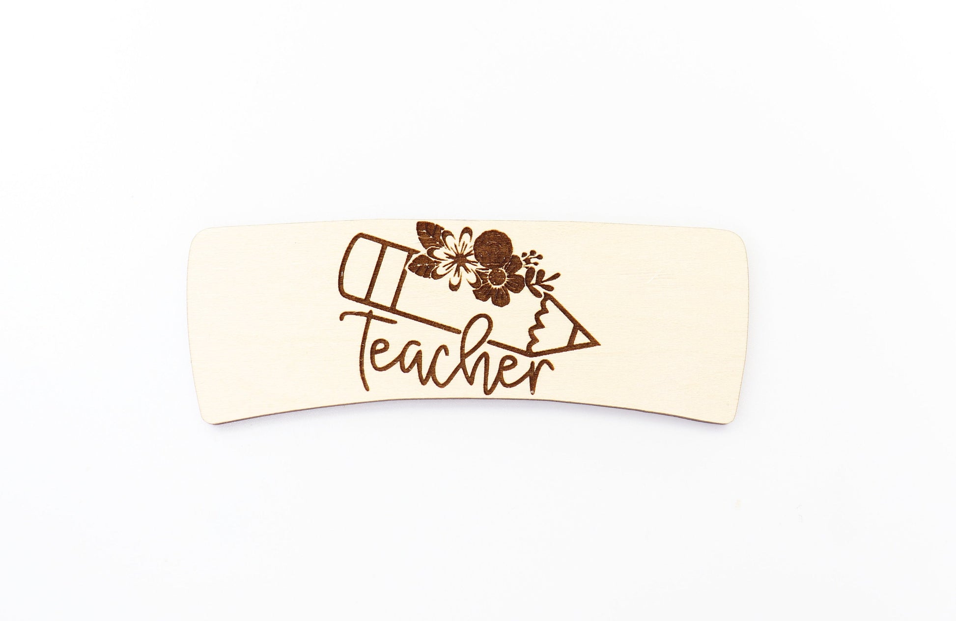 Teacher Hair clip blanks, wood blanks, laser cut blanks