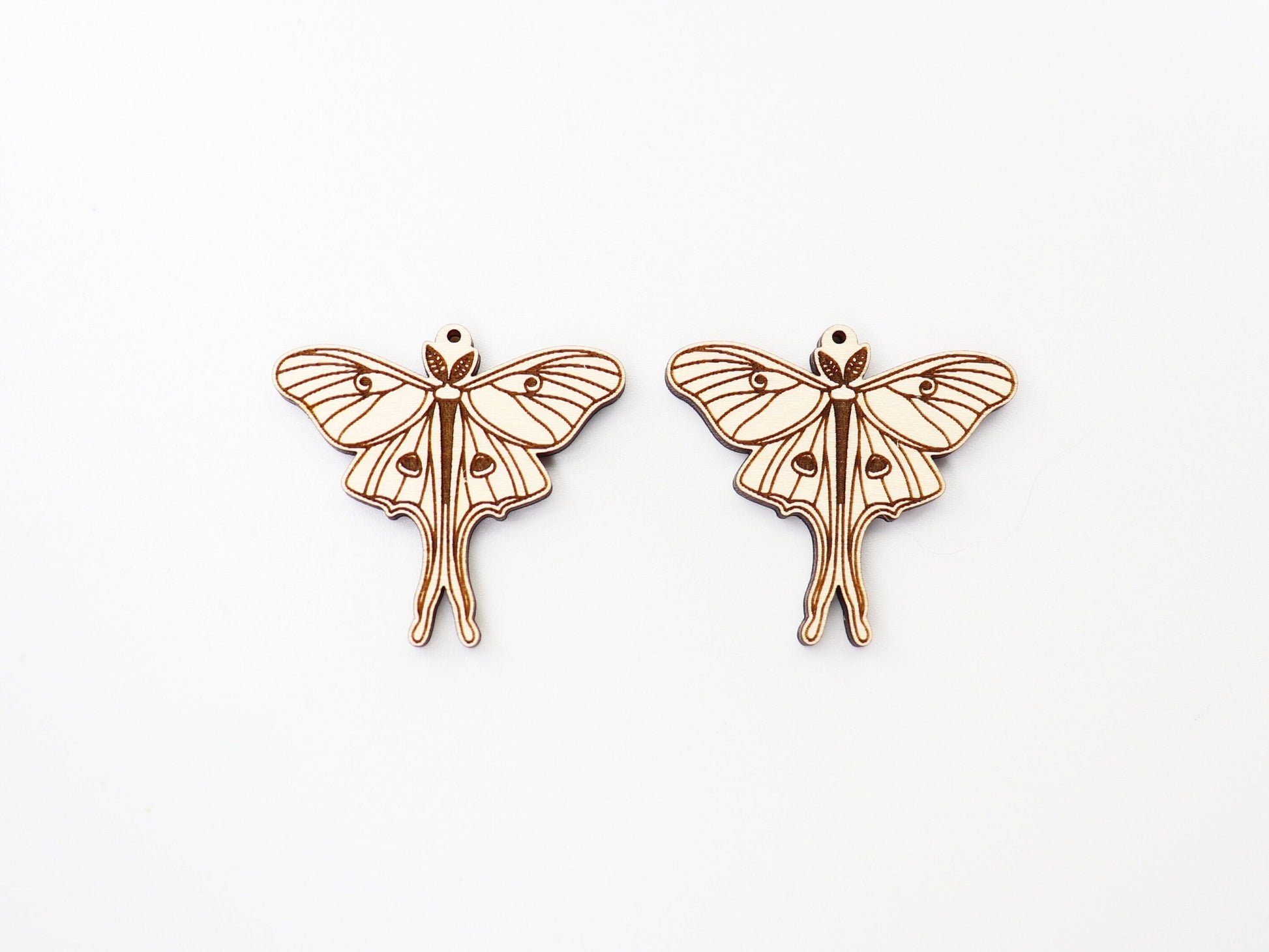 Moth Earring blanks, wood blanks