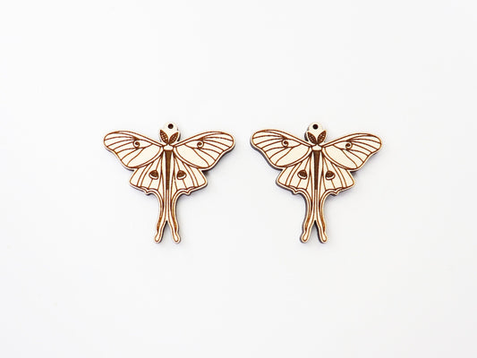 Moth Earring blanks, wood blanks