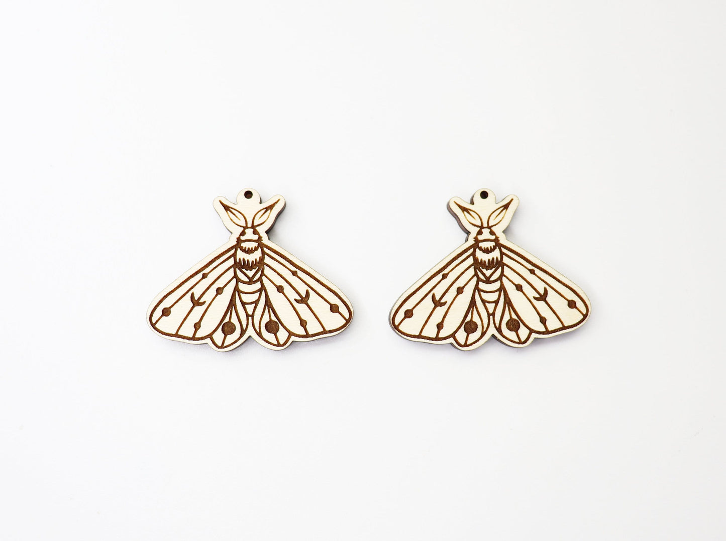 Moth Earring blanks, wood blanks