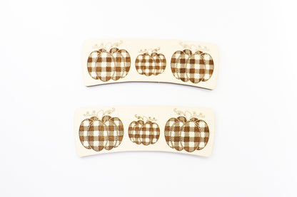 Pumpkin Hair clip blanks, wood blanks, laser cut blanks