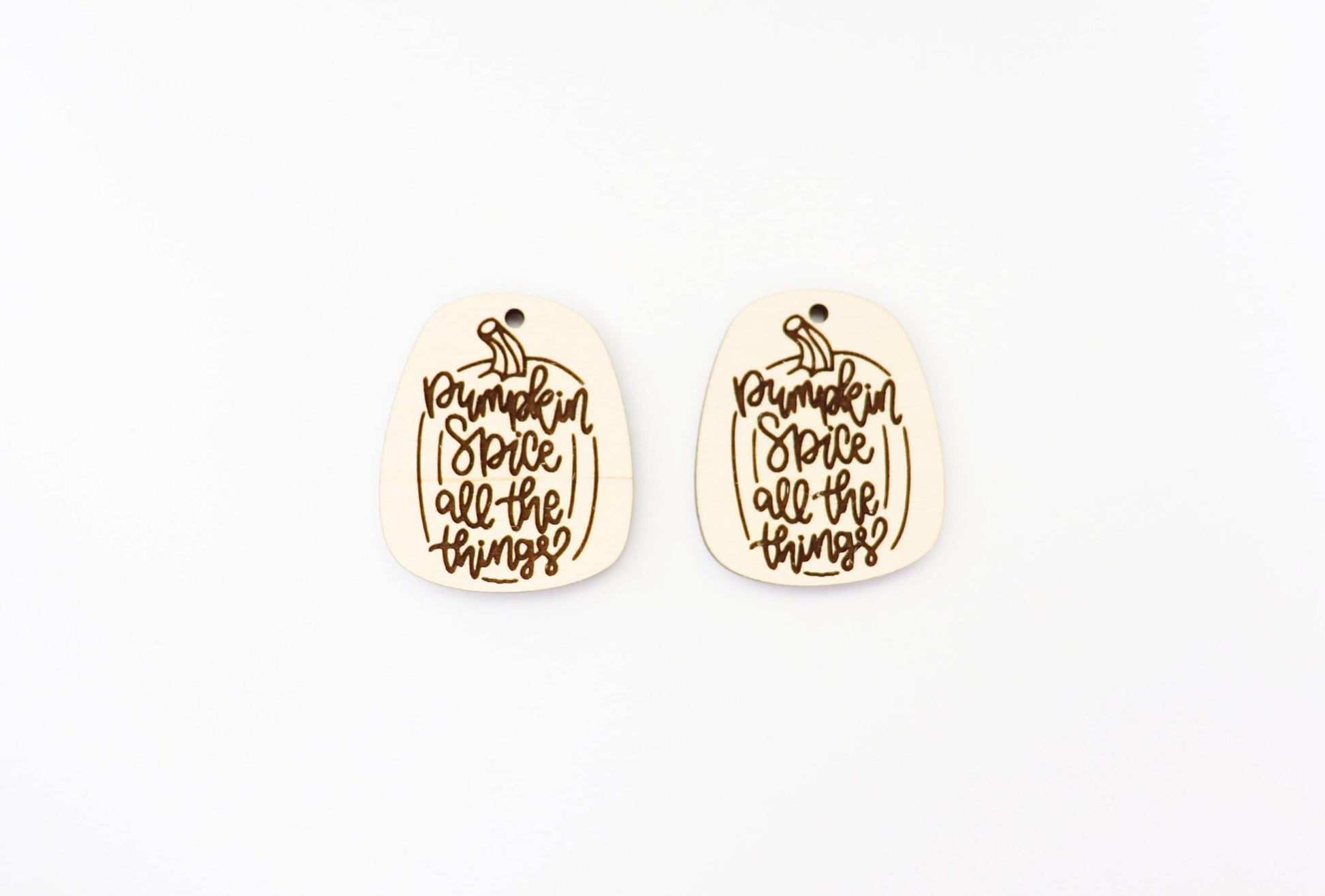 Pumpkin spice earring blanks, wood earrings