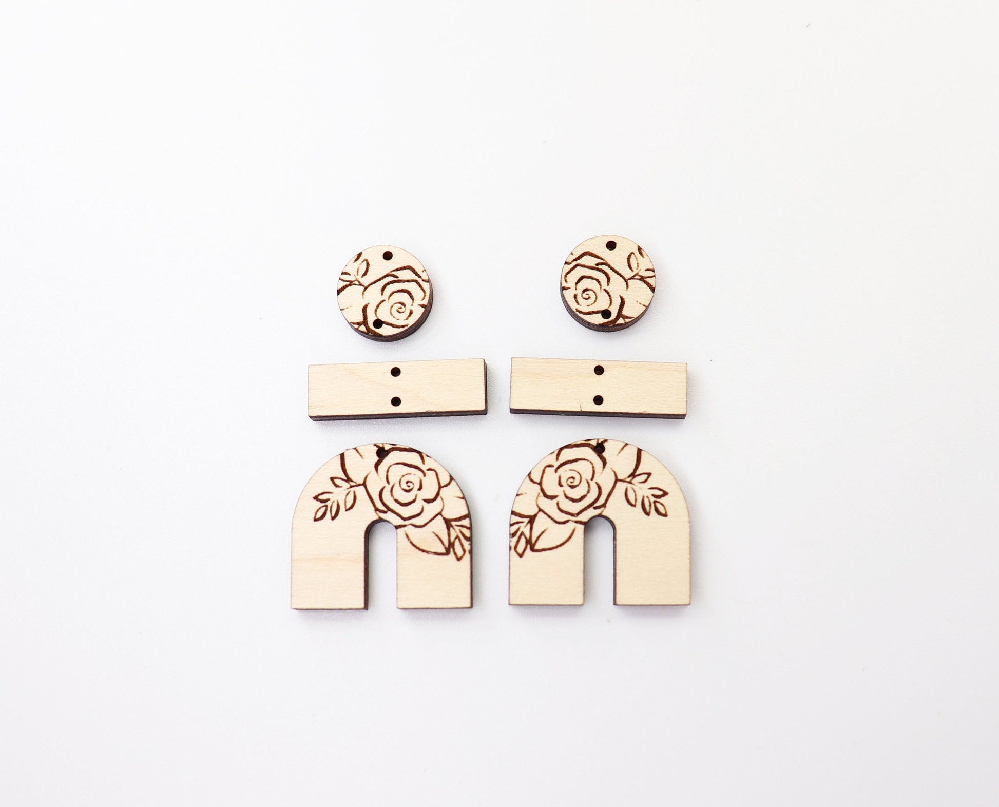 3 Piece Floral earring blanks