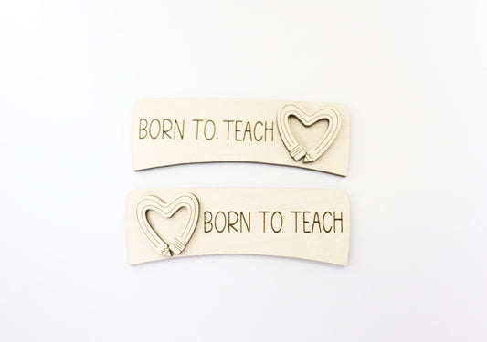 Born to teach Hair clip blanks, wood blanks, laser cut blanks