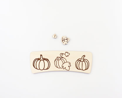 Pumpkin Hair clip blanks, wood blanks, laser cut blanks