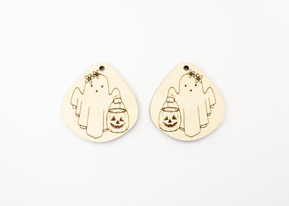 Ghost earring blanks, earring blanks, wood cutouts