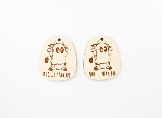 Ghost cow earring blanks, earring blanks