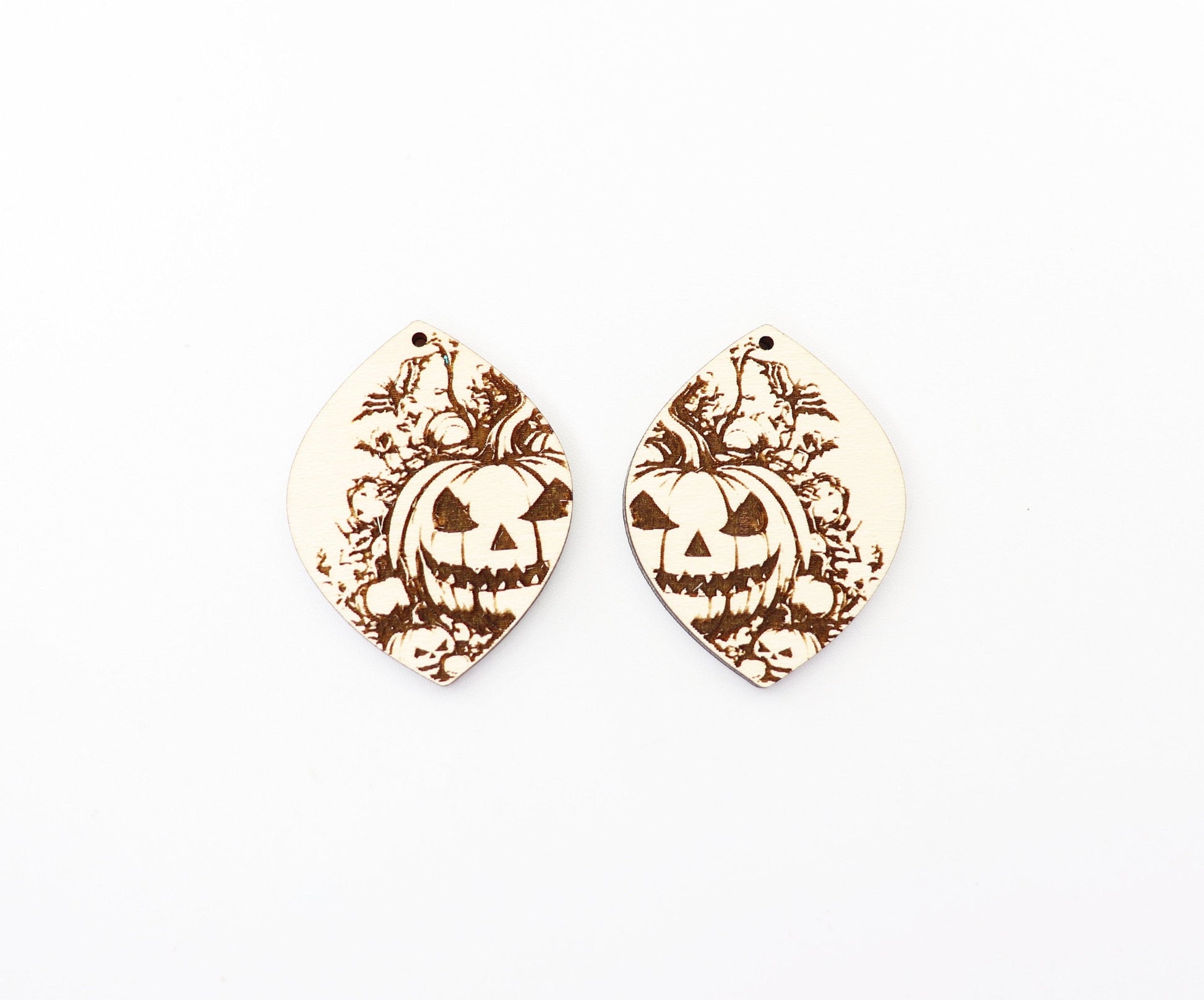 Pumpkin teardrop earring blanks, wood earring blanks