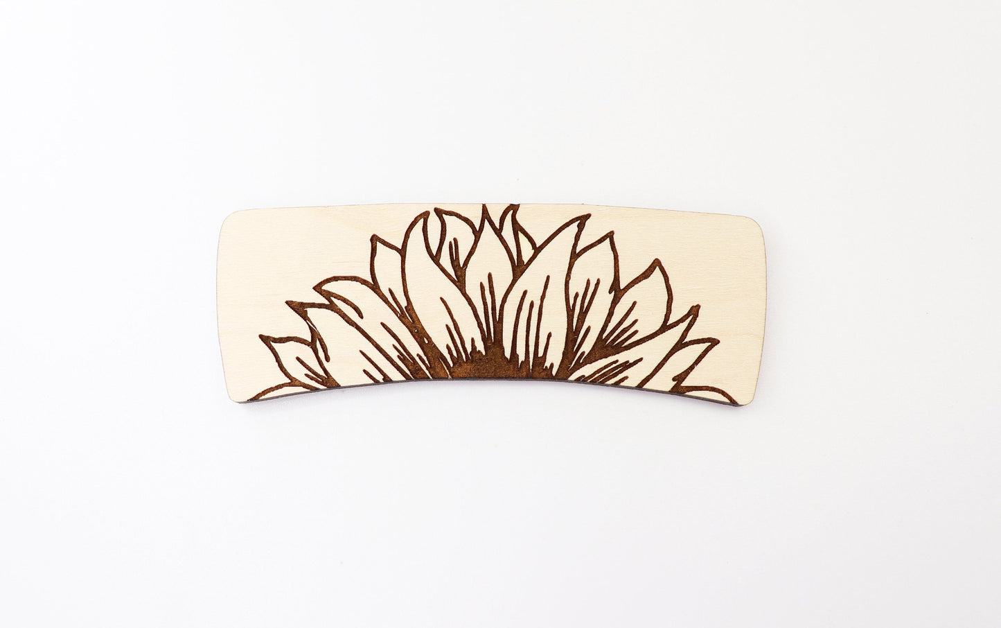 Sunflower Hair clip blanks, wood blanks, laser cut blanks