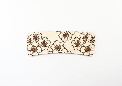 Cherry blossom Hair clip blanks, wood blanks, laser cut blanks