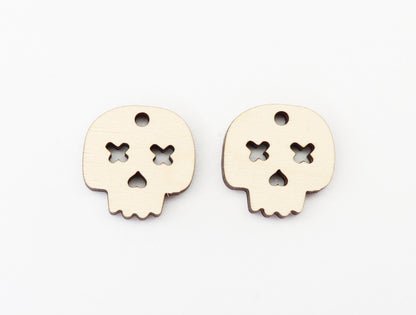 Skull earrings, earring blanks