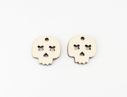 Skull earrings, earring blanks