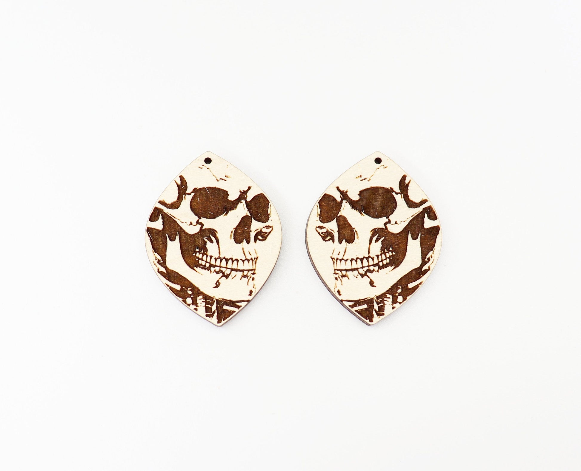 Skull earrings, earring blanks, sold per set