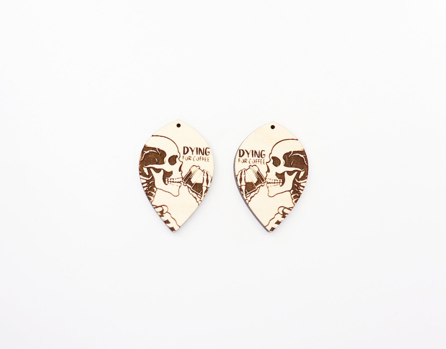 Dying for coffee earrings, earring blanks