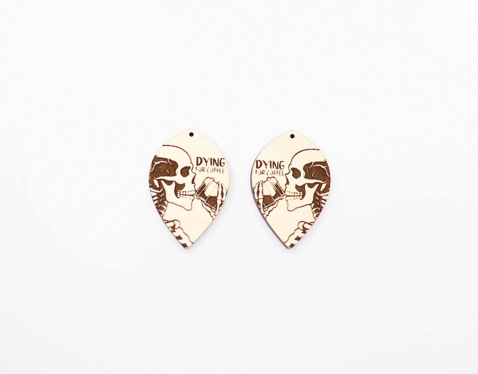 Dying for coffee earrings, earring blanks