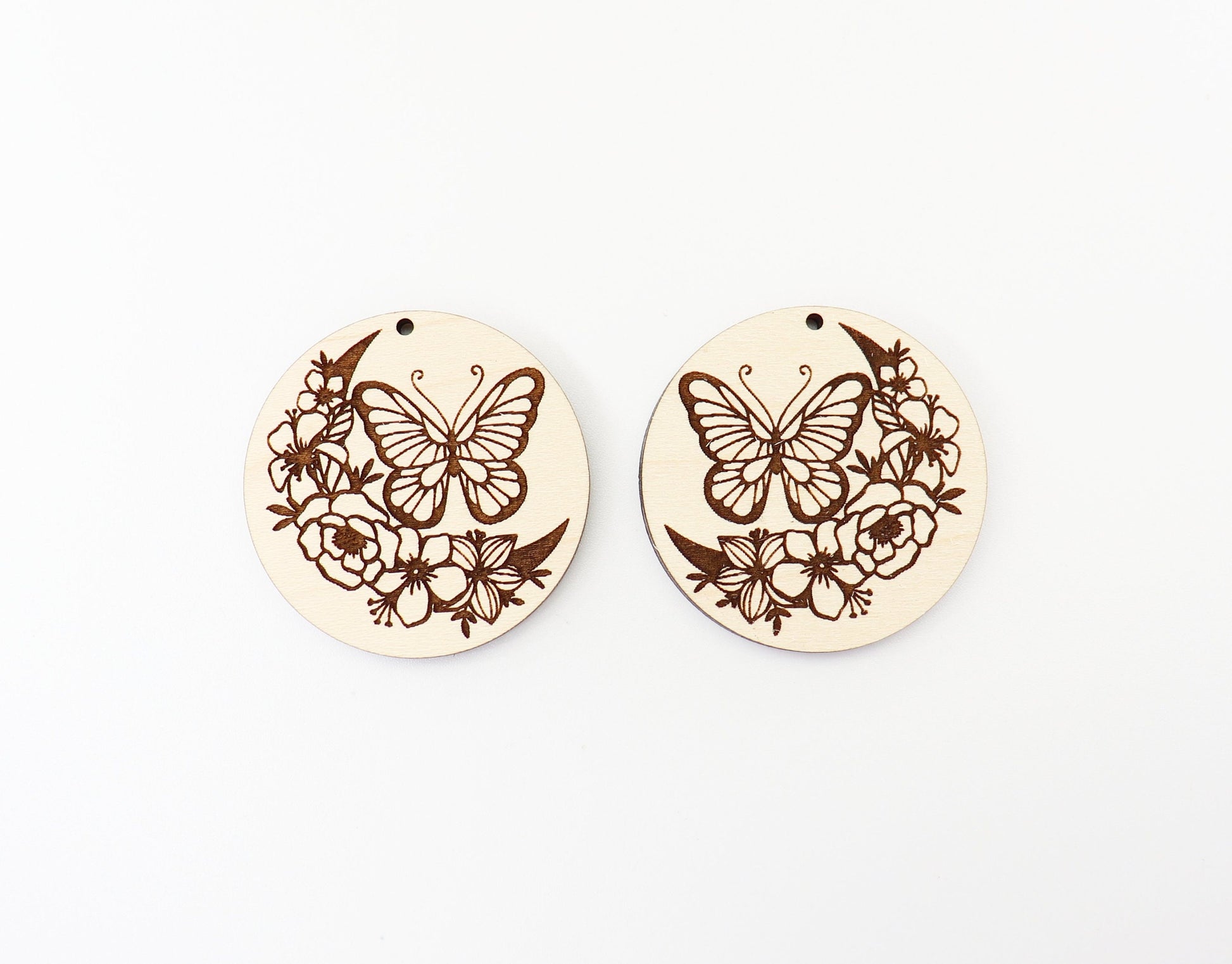 Butterfly earring blanks, wood earring blanks