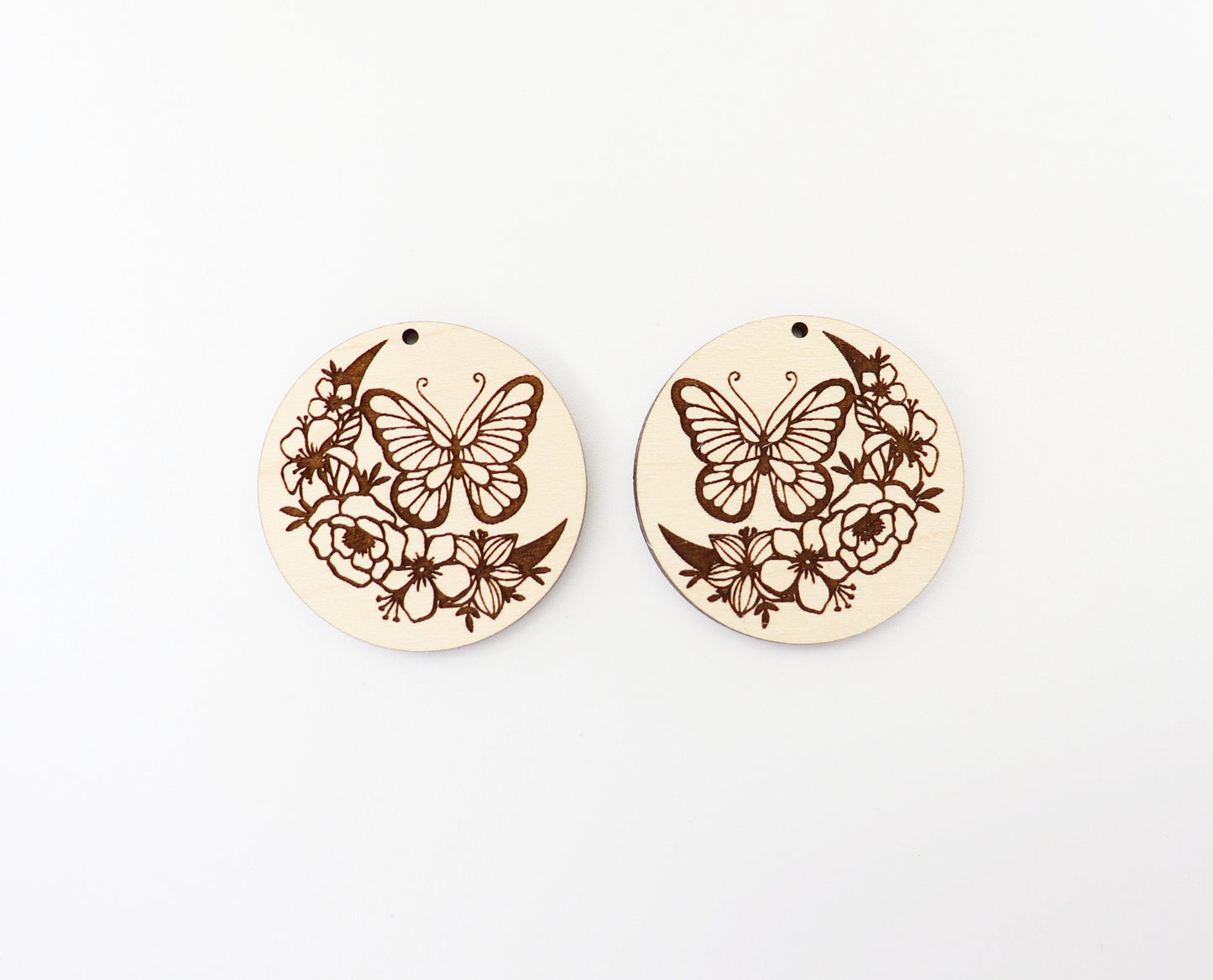 Butterfly earring blanks, wood earring blanks