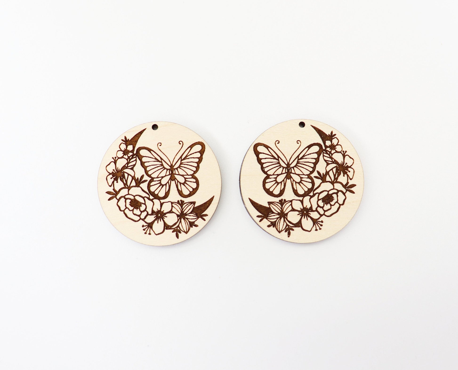 Butterfly earring blanks, wood earring blanks