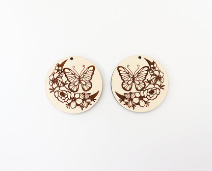 Butterfly earring blanks, wood earring blanks