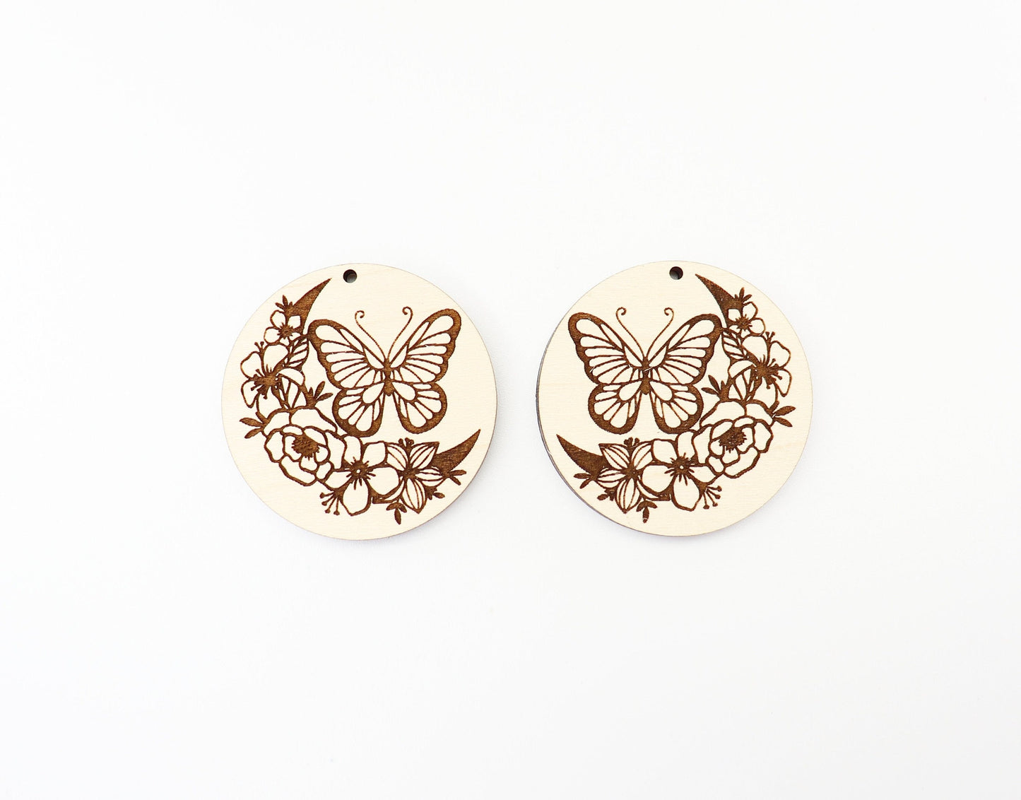 Butterfly earring blanks, wood earring blanks