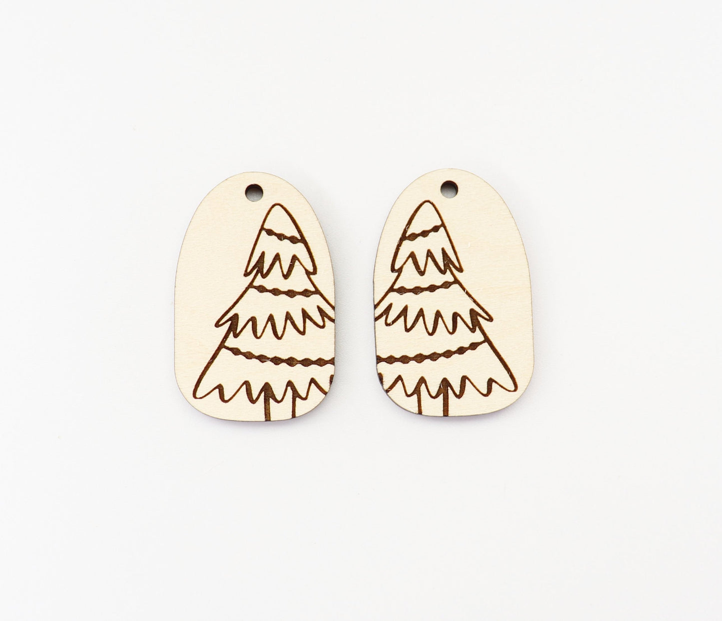 Christmas tree earring blanks, wood blanks