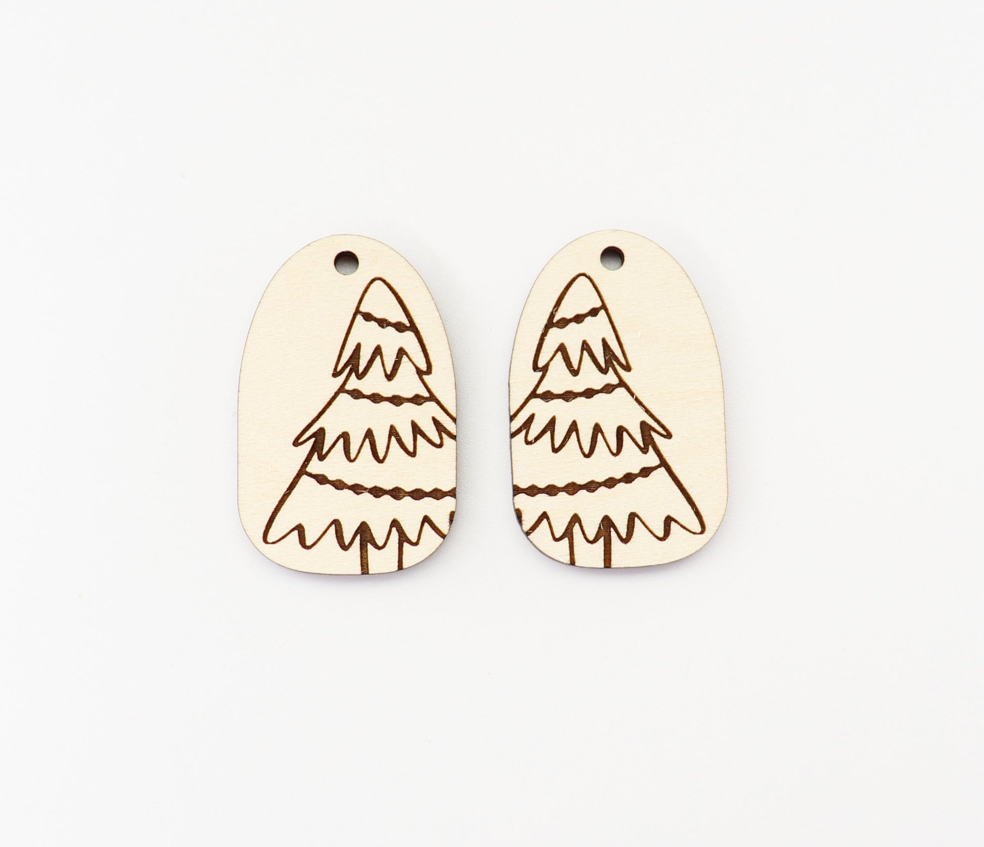 Christmas tree earring blanks, wood blanks