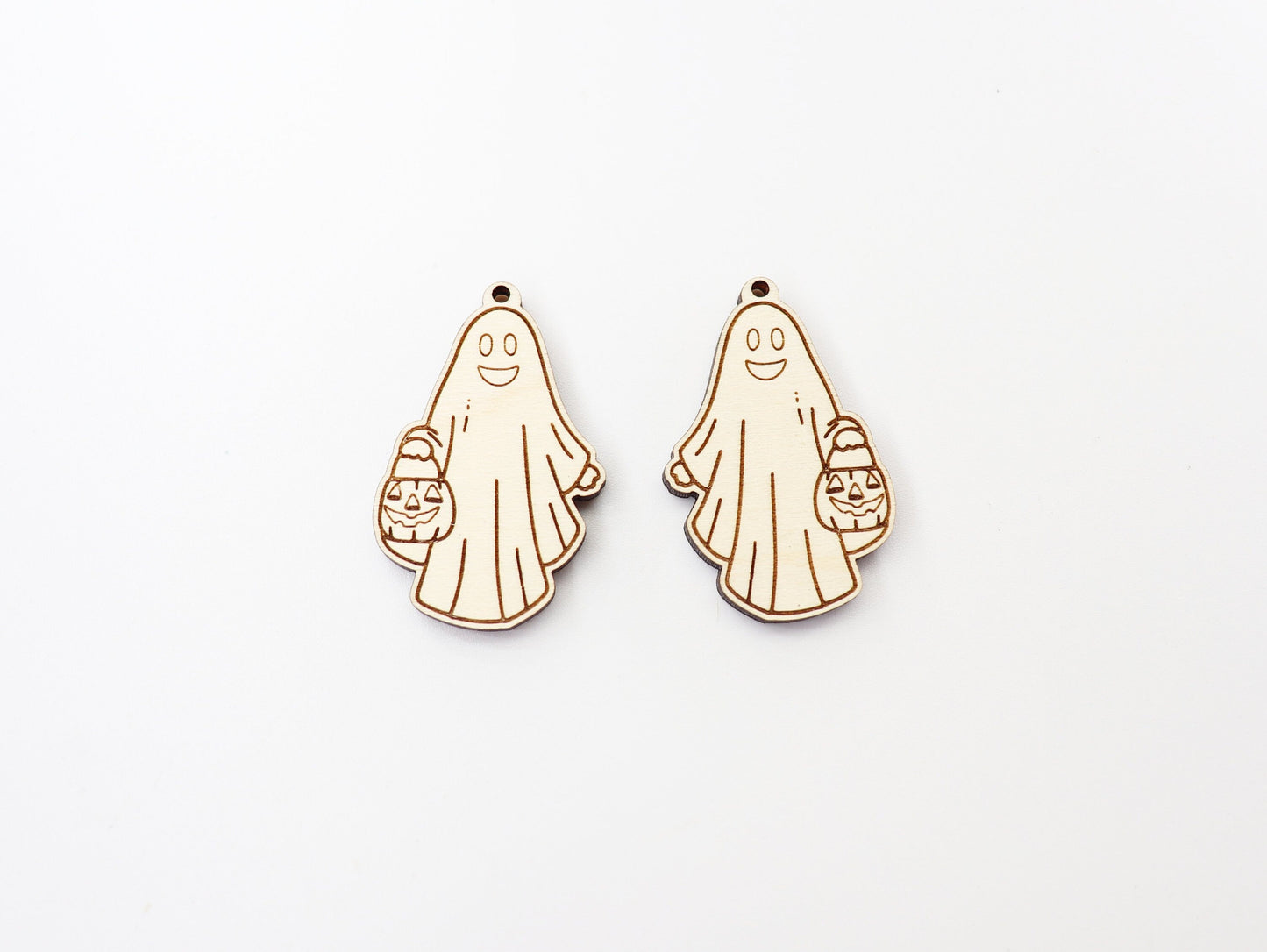 Ghost earring blanks, earring blanks, wood cutouts