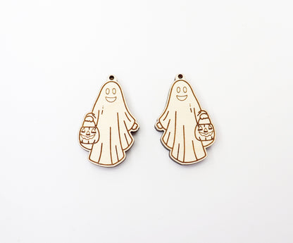 Ghost earring blanks, earring blanks, wood cutouts