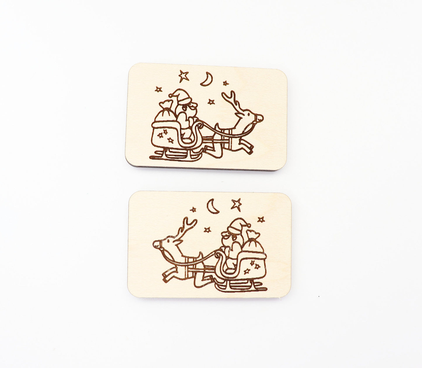 2 Inch Santa Hair clip blanks, wood blanks, laser cut blanks