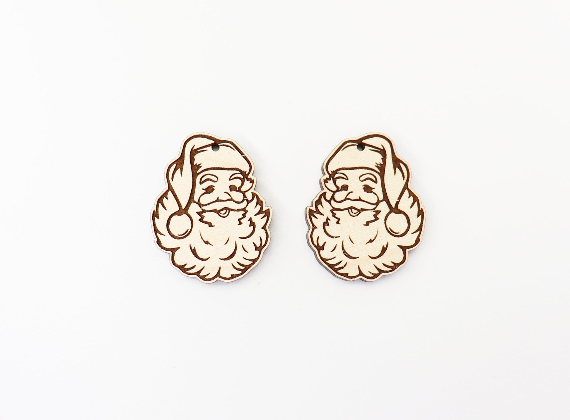 Santa blanks, wood blanks, earrings DIY