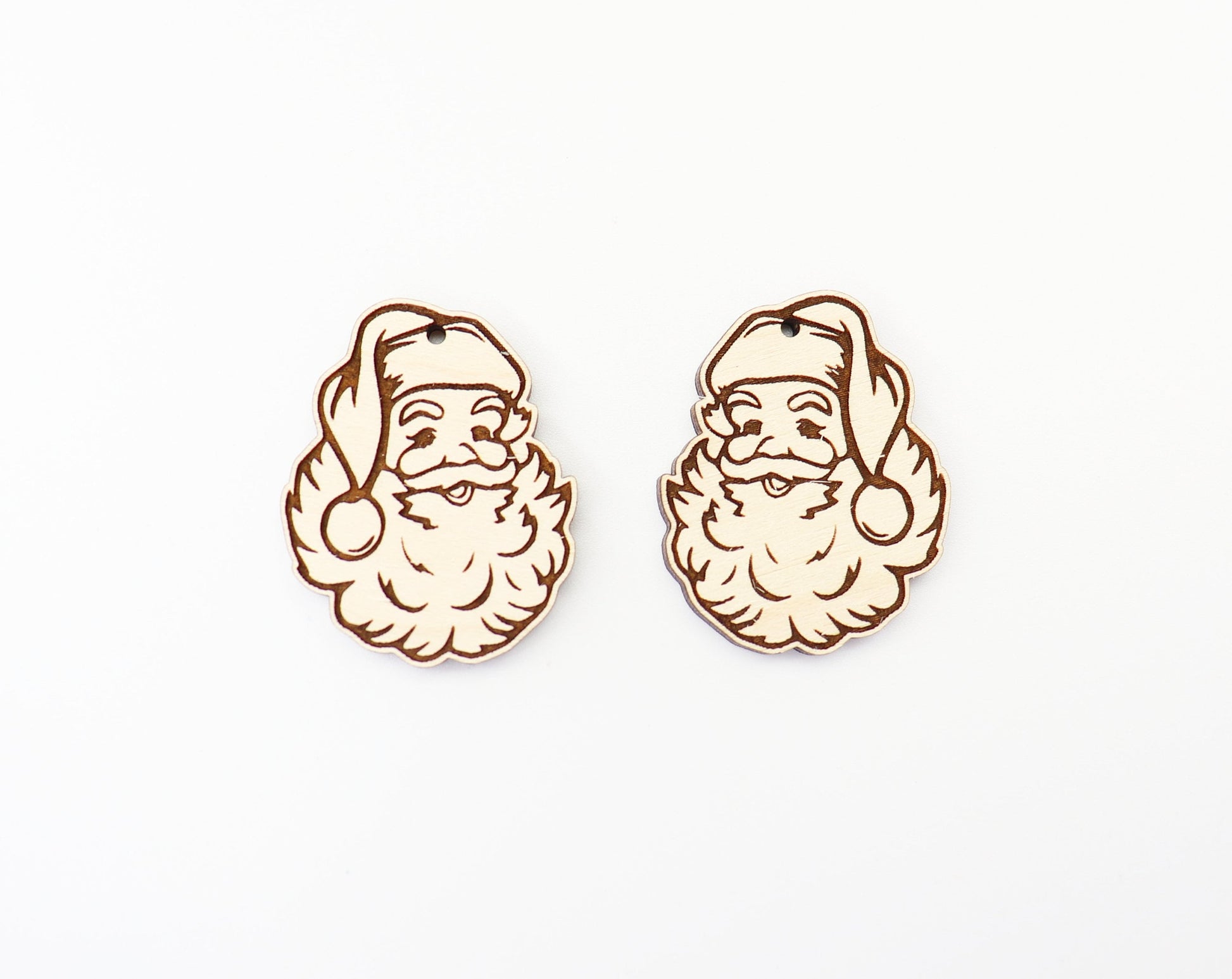 Santa blanks, wood blanks, earrings DIY