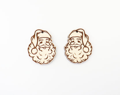 Santa blanks, wood blanks, earrings DIY