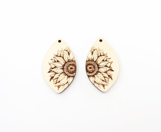 Sunflower blanks, earring blanks