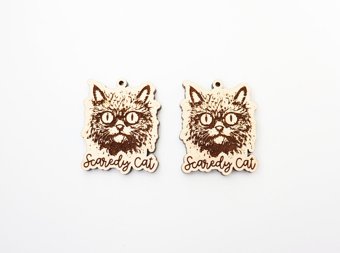 Scaredy Cat earring blanks, earring blanks